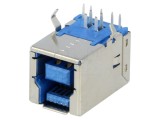 Conector USB B 3.0 THT 90&deg; - Soclu pentru PCB