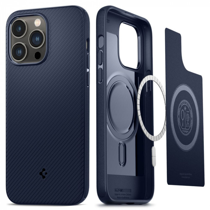 Husa Spigen Mag Armor pentru Apple iPhone 14 Pro Max Albastru Marin