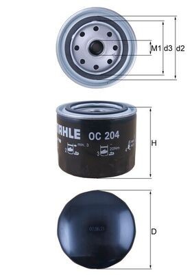 MAHLE OC 204 Filtru ulei foto