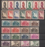 Colonii franceze, Camerun, elefanti, bastinasi, 1937, completa, 30 de valori, MNH