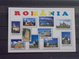 ROMANIA - 10 VEDERI CU 10 MONUMENTE EMBLEMATICE ALE ROMANIEI - CASTELELE PELES,BRAN,CORVINESTILOR, SIGHISOARA,STATUIA LUI DECEBAL SI BABELE -