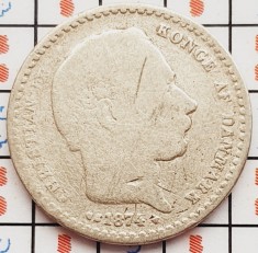 1399 Danemarca 25 ore 1874 Christian IX (uzata) km 796 argint