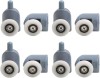 Set 8 Role Cabina Dus 25mm ABS Alama Gri Alb - Roti Usa Universal