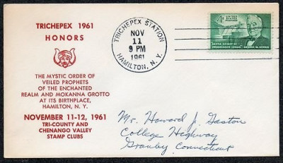 United States 1961 Masonic Cover - Hamilton NY K.268 foto