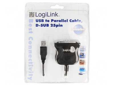 Adaptor USB 1.1 D-Sub 25pin soclu cu cablu USB A 1,8m foto