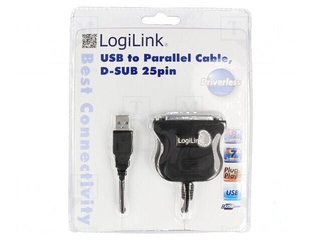 Adaptor USB 1.1 D-Sub 25pin soclu cu cablu USB A 1,8m