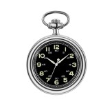 Ceas de buzunar Gorben PM003 Argintiu - Mecanic, Afișaj cu Cifre Arabe, Cu Lant Vintage Retro