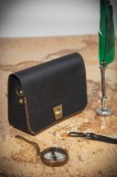 Geanta Dama Piele Naturala Sarah Elyk Creation Neagra Eleganta Artizanala Manuala