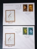 1981 - Compozitori si muzicieni romani - LP1042 - FDC-uri