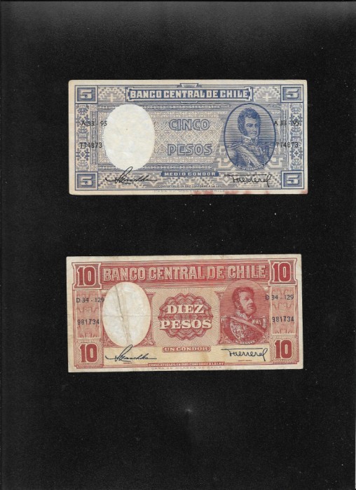 Rar! Set Chile 5 + 10 pesos