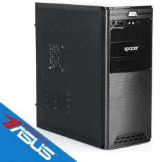 Sistem desktop Office V3 Powered by ASUS Intel Pentium Gold G5400 Dual Core 3.7 GHz 4GB DDR4 Intel UHD 630 SSD 120GB + HDD 1TB DVD-RW Free DOS Black foto