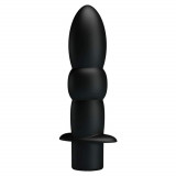 Cumpara ieftin Dop Anal Cu Vibratii Wyatt, Negru, 11.5 cm, Pretty Love