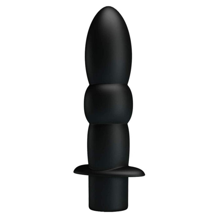 Dop Anal Cu Vibratii Wyatt, Negru, 11.5 cm