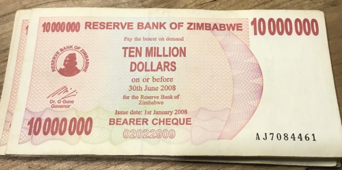 (ORIX) Zinbabwe 10000000 dolar dollars 2008