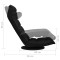 Scaun de podea pivotant, negru, material textil - 8