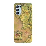 Husa compatibila cu Oppo A74 5G, Viceversa, model Middle Earth Map The lord of the rings, Silicon, TPU, Transparent, Carcasa