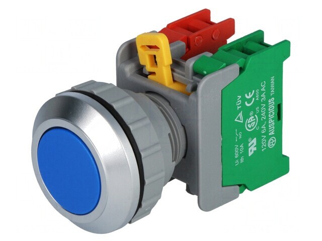 Comutator Apăsare 30mm 1NC 1NO