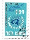 Romania (352) - 25 de ani de la infiintarea O.N.U., 1970 - obliterata, Organizatii internationale, Stampilat