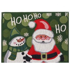 Servet de masa, flippy, model mos craciun, scris hohoho, tematica craciun, prosop pentru masa, bumbac si fibre sintetice, 43x33 cm, verde