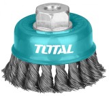 Perie sarma tip cupa Total - fir rasucit - 100mm