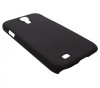 Husa Muvit Soft Back tip capac plastic cauciucat neagra + folie plastic pentru Samsung Galaxy S4 i9500/i9505/i9506/i9515 (Value Edition)