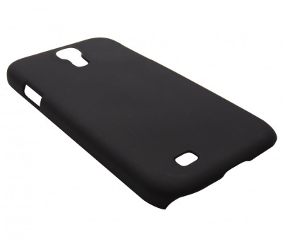 Husa Muvit Soft Back tip capac plastic cauciucat neagra + folie plastic pentru Samsung Galaxy S4 i9500/i9505/i9506/i9515 (Value Edition) foto