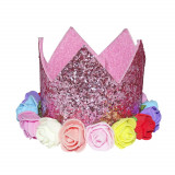 Glitter Crown Ziua de naștere Wrap Universal Trandafiri colorate