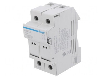 Separator cu Fuzibil 10x38mm 32A 690V 2 Poli pentru Șină DIN foto