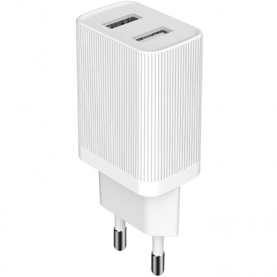 Incarcator Retea USB WK-Design WP-U79, 2 X USB, 2.1A, Alb foto