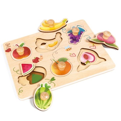Puzzle din lemn in straturi - Fructe foto