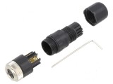 Conector M8 mamă 3 pini drept cablu 3A IP67 IP68 60V