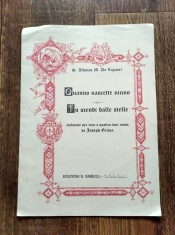 DD- partitura cor 4 voci, italiana, Craciun, Quando nasce ninno, Tu scendi dalle