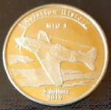 Agrihan Island 5 dollar Avion de vanatoare 2019 UNC MIG-3, Australia si Oceania