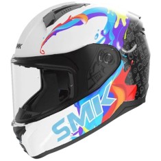Casca moto integrala copii SMK Bionic Kids Splash negru/albastru/alb marime YM