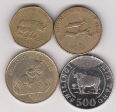 Tanzania lot complet monede in circulatie foto