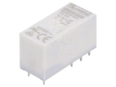 Releu electromagnetic DPDT 24VDC 8A foto