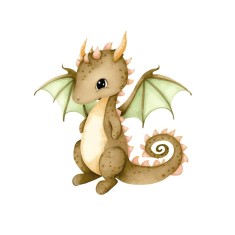 Sticker decorativ Dragon, Maro, 57 cm, 3459ST foto