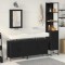 vidaXL Set de Mobilier pentru Baie 4 Piese Negru Stejar Lemn Prelucrat
