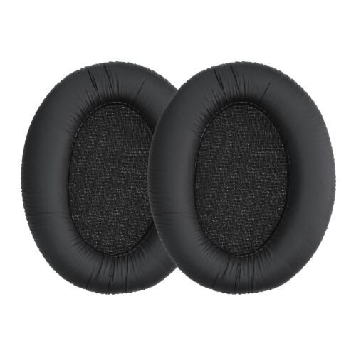 Set 2 Perne de urechi pentru casti Sennheiser HD201/HD206/HD200 Pro, Kwmobile, Negru, Piele ecologica, 45943.01