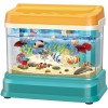 Acvariu Interactiv Copii cu Pesti, Lumina LED &amp; Circulatie Apa. Jucarie Educativa, Decorativ, USB/Baterii. Cadou Ideal 3+ Ani