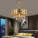 Candelabru Cristal BRAN Nobile 5xE14, Diametru 40cm, Auriu Lucios, Inaltime Reglabila ModernLight Concept