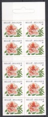 Belgia 1997 - Flori - Timbru autoadeziv, Bloc de 10 timbre, MNH