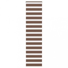 vidaXL Jaluzea tip zebra maro lățime țesătură 55,9 cm poliester