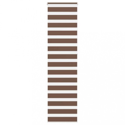 vidaXL Jaluzea tip zebra maro lățime țesătură 55,9 cm poliester foto