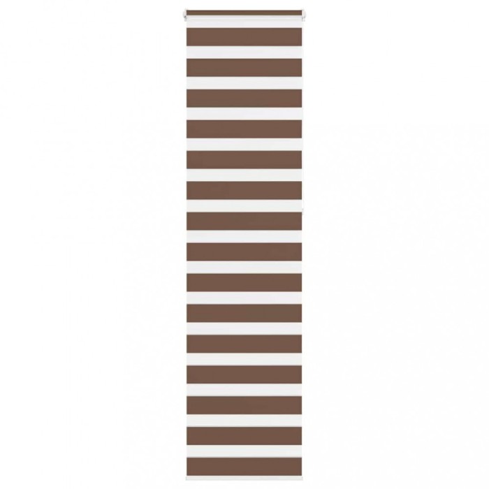 vidaXL Jaluzea tip zebra maro lățime țesătură 55,9 cm poliester