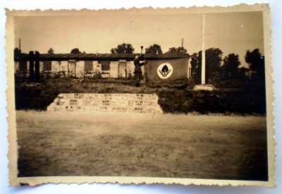 P.035 FOTOGRAFIE RAZBOI WWII MILITAR CAZARMA TRUPE RAD REICHSARBEITSDIENST foto