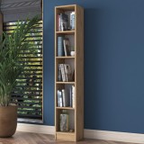 Biblioteca Roxi cu 5 Rafturi, Nuc, 30 X 170 X 25 Cm