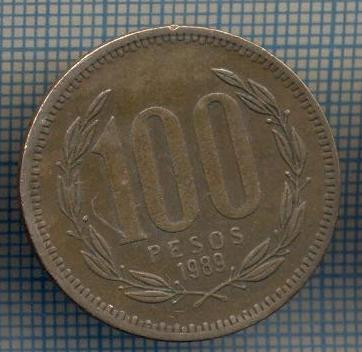 AX 1064 MONEDA- CHILE - 100 PESOS -ANUL 1989 -STAREA CARE SE VEDE foto