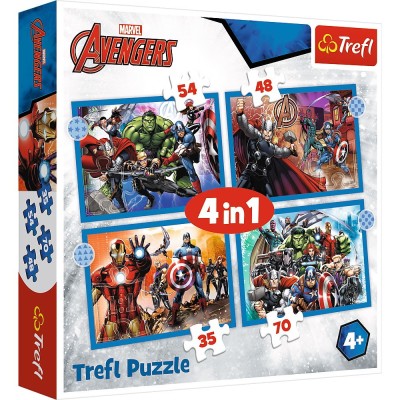 PUZZLE TREFL 4IN1 AVENGERS - RAZBUNATORII CURAJOSI foto