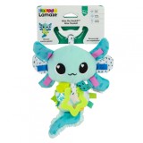 Jucarie bebelusi Lamaze Salamandra Alise Clip&amp;Go, 0 luni+, Tomy, Jucarie interactiva cu sunete si texturi, inel dentitie
